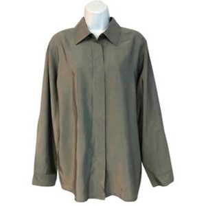 ZANELLA MADE IN ITALY GRAY SILK TOP BLOUSE 12